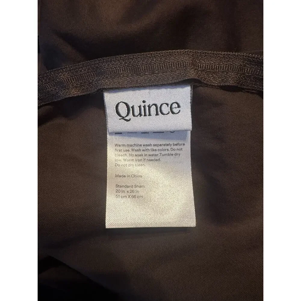 Quince Signature Giza Cotton Sateen Duvet Cover Set Espresso Full/Queen NWOT